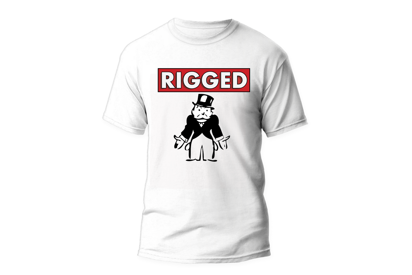 RIGGED - Mr. Bankrupt T-Shirt (Wht + Red)